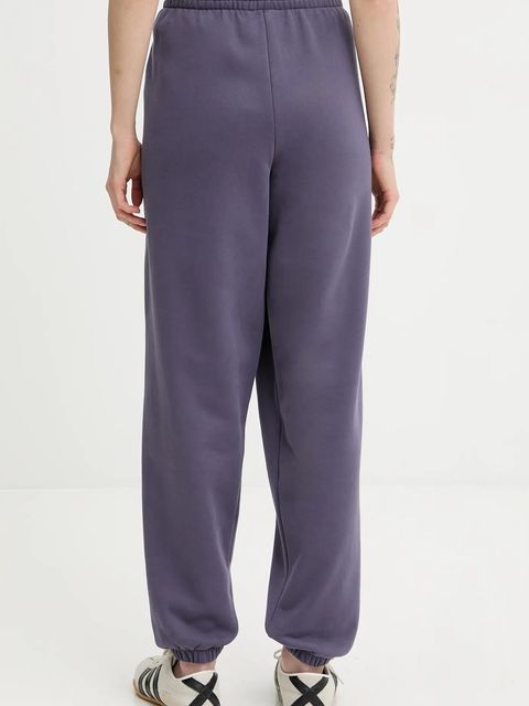 Pangaia spodnie dresowe bawełniane kolor fioletowy gładkie 10000295