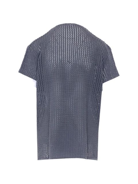 FENDI open-knit polo top - Grey - zdjęcie produktu nr 2