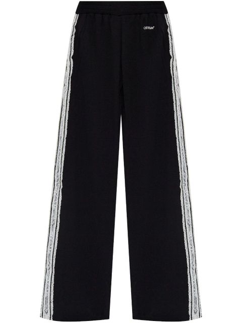 Off-White lace-detailing track pants - Black - zdjęcie produktu nr 1