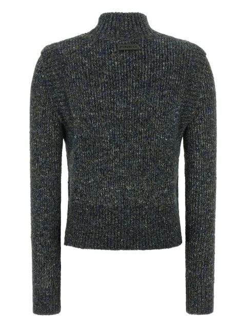 PINKO Mirror Image embellished turtleneck sweater - Grey - zdjęcie produktu nr 2