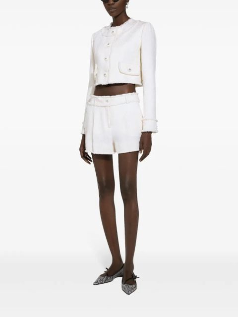 Dolce & Gabbana DNA frayed detailing tailored shorts - White