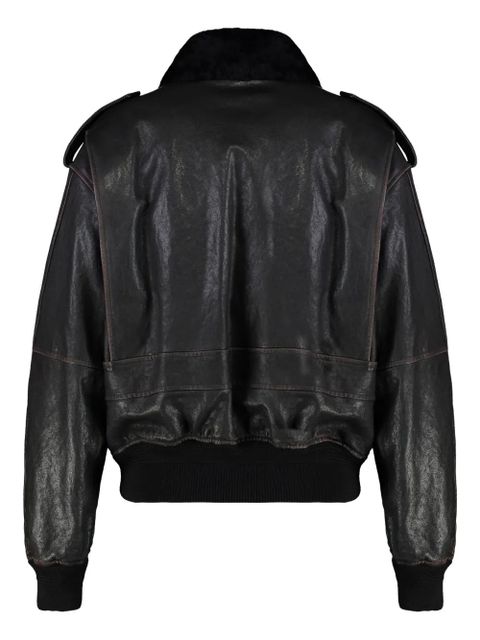 Saint Laurent lambskin bomber jacket - Black - zdjęcie produktu nr 2