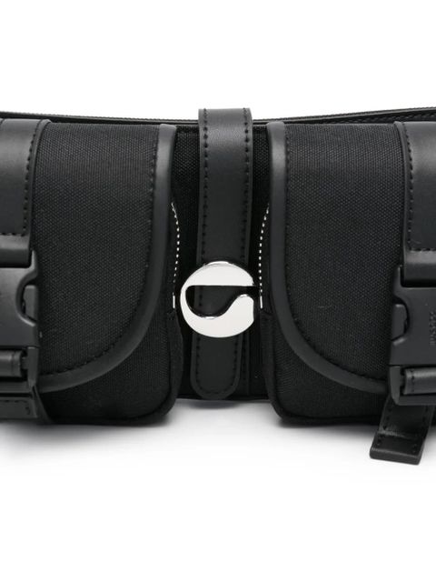 Coperni Cargo logo-buckle shoulder bag - Black