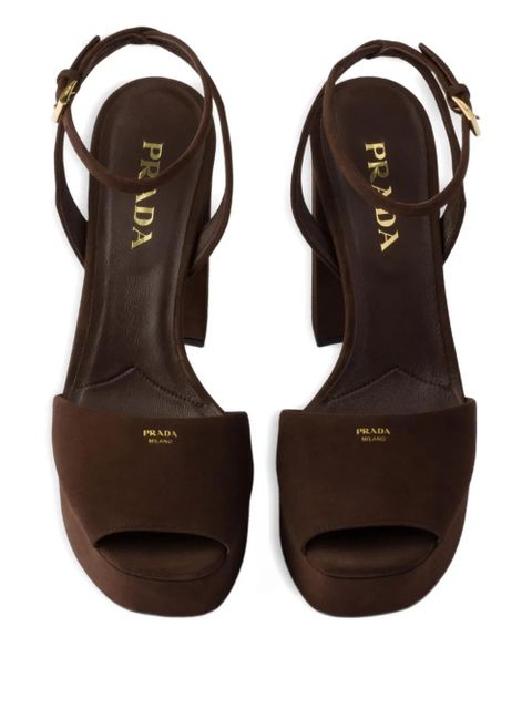 Prada 115mm platform sandals - Brown