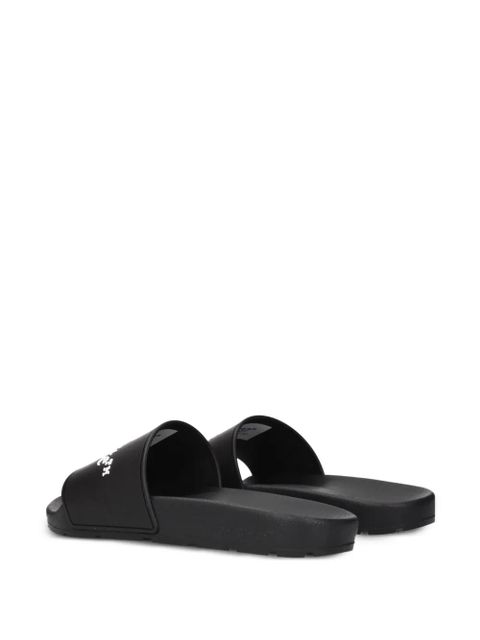 Off-White logo-print sandals - Black