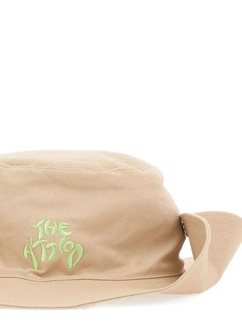The Attico logo-embroidered wide-brim hat - Neutrals