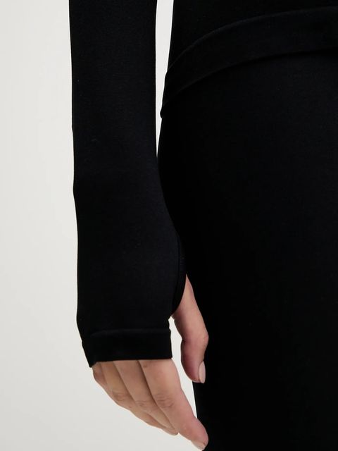 Pangaia longsleeve Plant-Stretch Zipped Long Sleeve Top damski kolor czarny 10002426