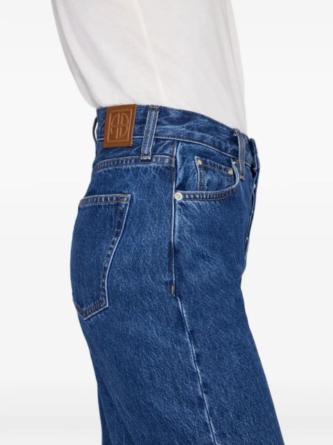 ANINE BING Fritz logo-patch jeans - Blue