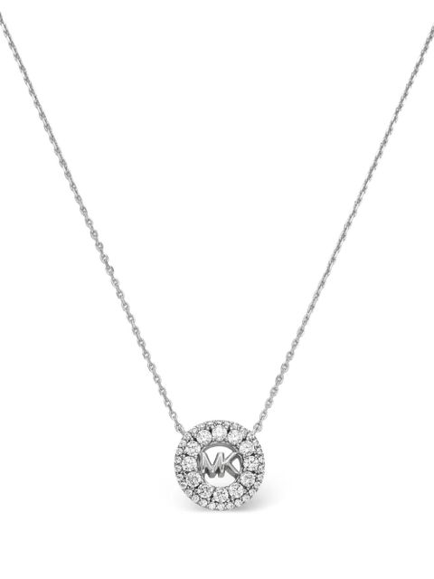 Michael Kors logo-pendant round necklace - Silver - zdjęcie produktu nr 2