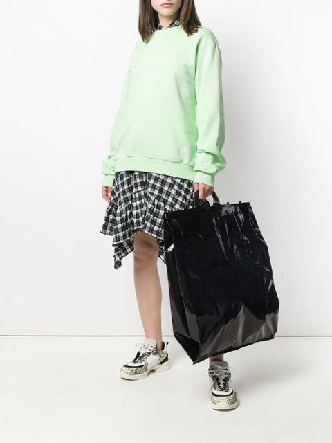 MM6 Maison Margiela patent tote bag - Black - zdjęcie produktu nr 2
