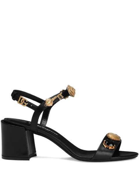 Dolce & Gabbana 60mm block-heel embellished sandals - Black - zdjęcie produktu nr 1
