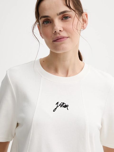 G-Star t-shirt bawełniany damski kolor beżowy D26907.D976