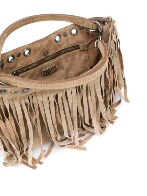 Miu Miu fringed tote bag - Brown