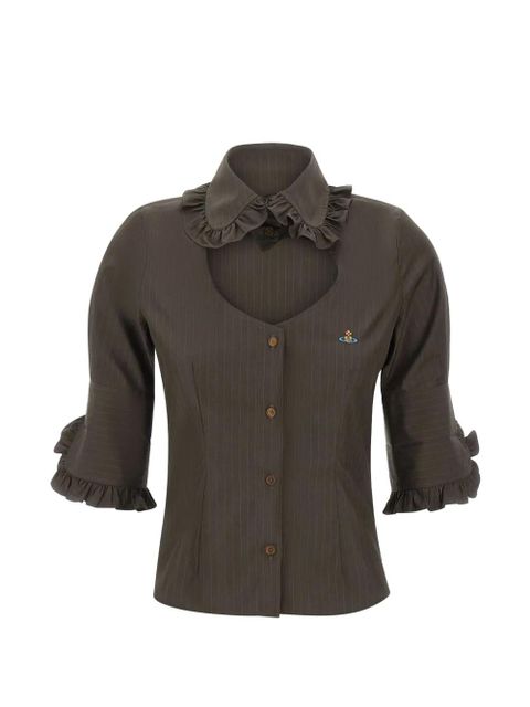 Vivienne Westwood Toulouse Frill striped shirt - Brown - zdjęcie produktu nr 1