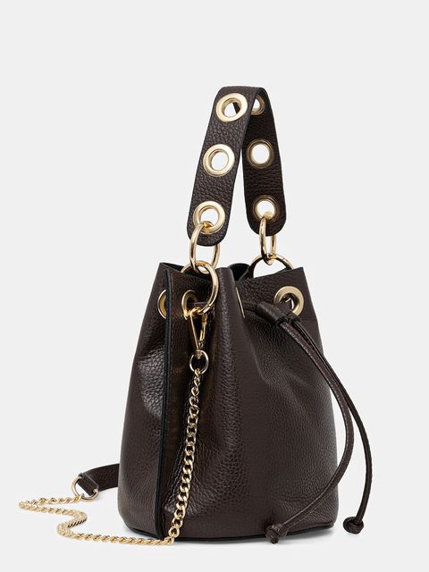 Answear.LAB torebka skórzana kolor brązowy