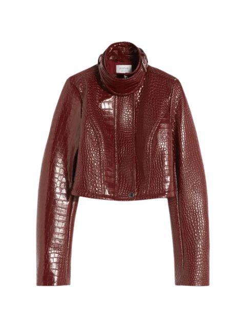 Sportmax alligator-print collar jacket - Red - zdjęcie produktu nr 1