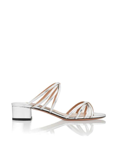 Aquazzura Tell Me multi-strap sandals - Silver - zdjęcie produktu nr 1