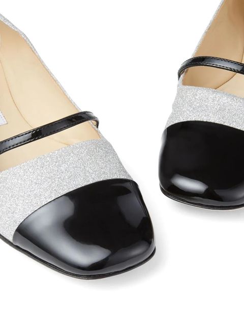 Jimmy Choo Elisa leather ballerina shoes - Silver