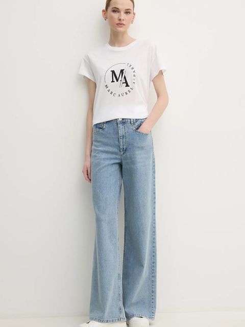 Marc Aurel t-shirt damski kolor biały 7635-7000-73814 - zdjęcie produktu nr 2