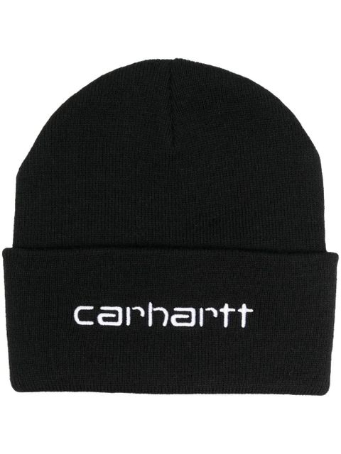 Carhartt WIP Script logo-embroidered beanie - Black - zdjęcie produktu nr 1