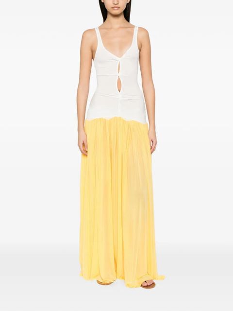 Christopher Esber Verner cut-out lace-trim maxi dress - Yellow - zdjęcie produktu nr 2