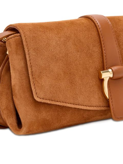 Ferragamo mini buckle satchel shoulder bag - Brown