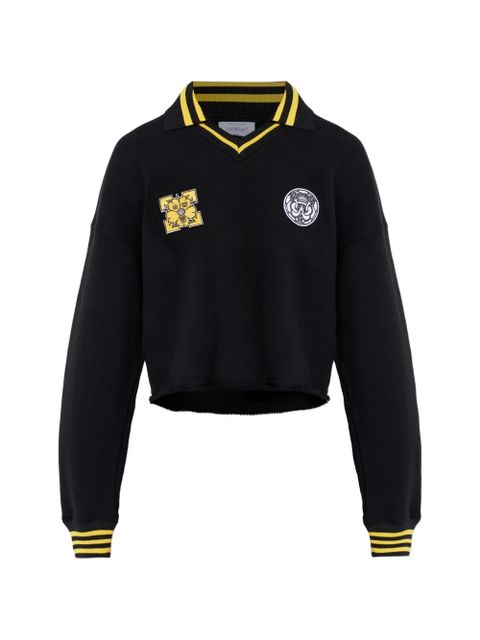 Off-White appliqué-detail cropped jumper - Black - zdjęcie produktu nr 1