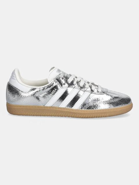 adidas Originals sneakersy skórzane Samba OG damskie kolor srebrny JR0035 - zdjęcie produktu nr 2