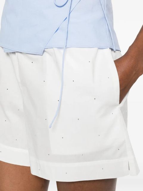 MC2 Saint Barth Meave crystal-embellishment shorts - White