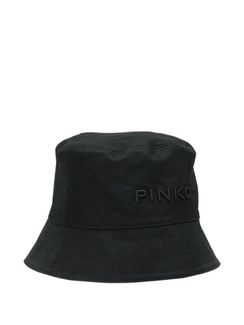 PINKO logo-embroidered bucket hat - Black