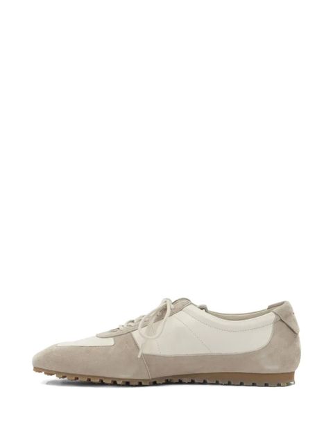 Aeyde Uma panelled suede sneakers - Neutrals