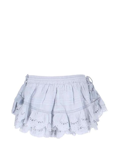 ISABEL MARANT Geana ruffled shorts - Blue - zdjęcie produktu nr 1