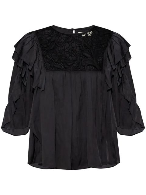 ISABEL MARANT embroidered blouse - Black - zdjęcie produktu nr 1