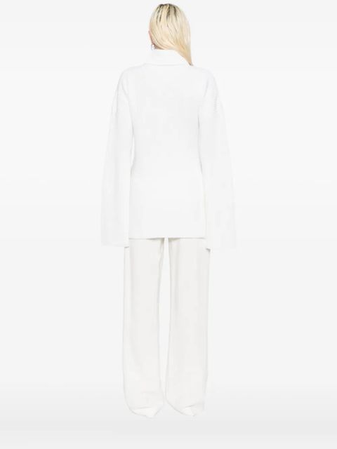 TOTEME turtleneck split-sleeve jumper - Neutrals