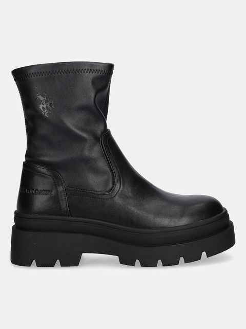 U.S. Polo Assn. botki SHONA002 damskie kolor czarny na platformie lekko ocieplone SHONA002W/EY1
