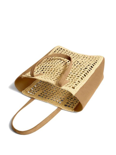 KHAITE small Zoe woven-panel tote bag - Neutrals