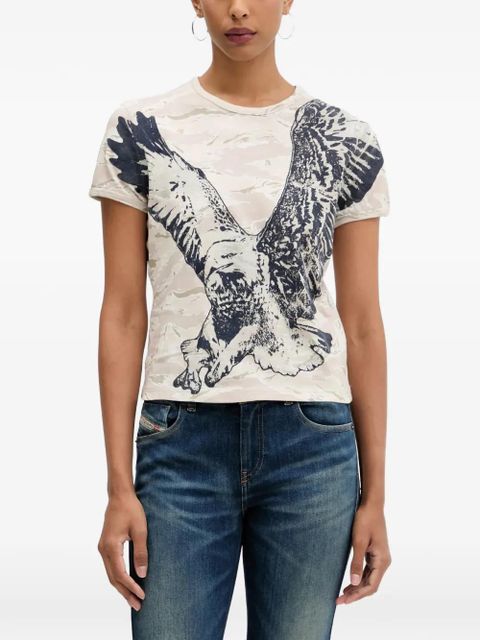 Diesel eagle-graphic T-shirt - Neutrals - zdjęcie produktu nr 1