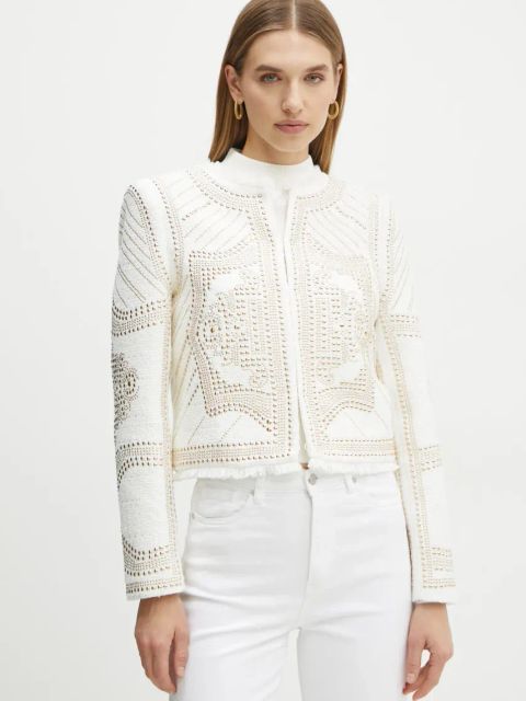 Marciano Guess marynarka HELENE kolor biały jednorzędowa 4BGN09 7192A