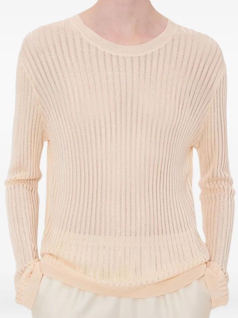 LouLou de Saison Hedora semi-sheer ribbed jumper - Pink