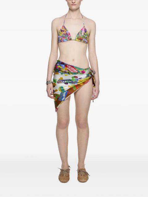Acne Studios graphic-print bikini - Pink