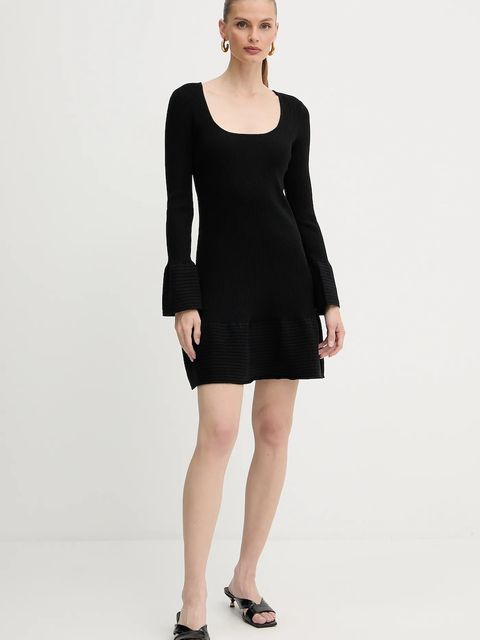 Twinset sukienka kolor czarny mini rozkloszowana 252AP3191 - zdjęcie produktu nr 2