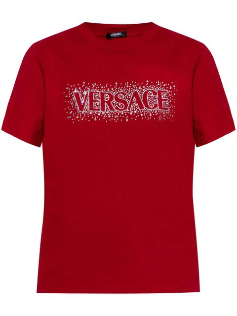Versace logo-print T-shirt - Red - zdjęcie produktu nr 1