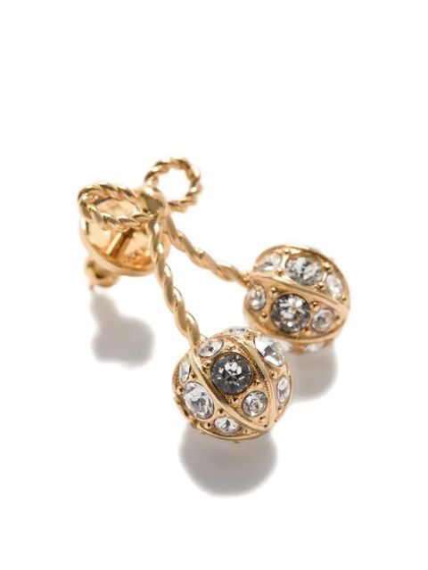 Valentino Garavani Cherryfic crystal-embellished earrings - Gold
