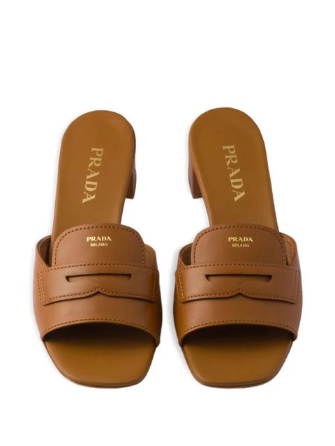 Prada leather sandals - Brown