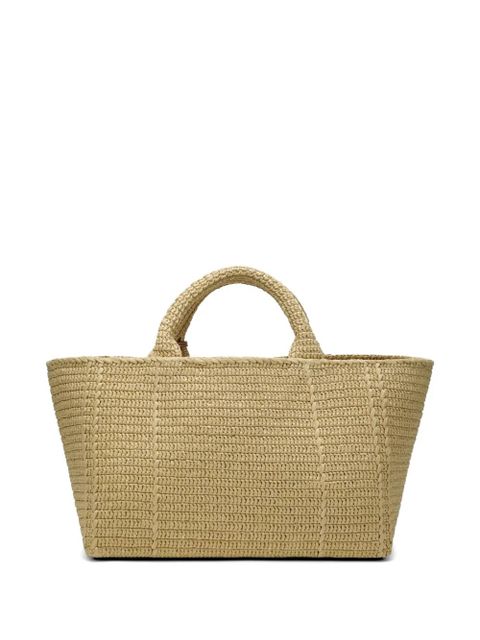 Prada logo-lettering tote bag - Neutrals - zdjęcie produktu nr 2