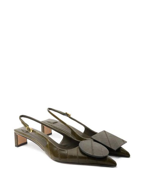 Jacquemus Duelo slingback pumps - Green - zdjęcie produktu nr 2