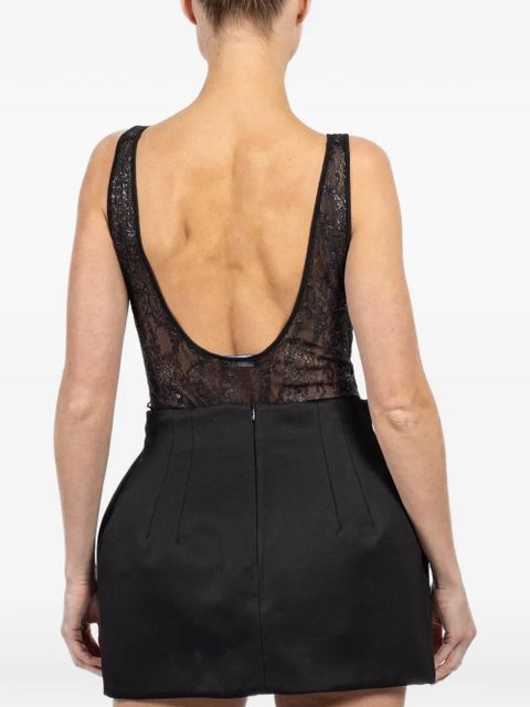 WARDROBE.NYC lace tank bodysuit - Black