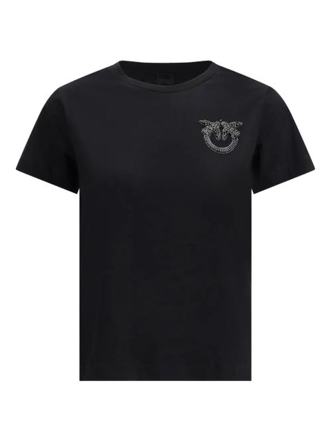 PINKO crystal-embellishment logo T-shirt - Black - zdjęcie produktu nr 1
