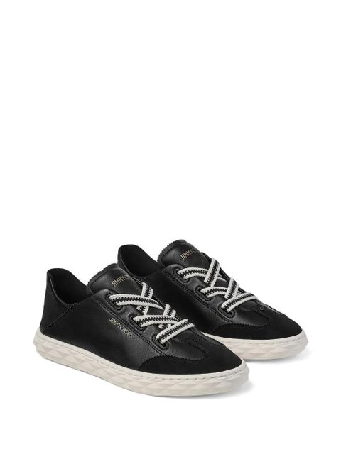 Jimmy Choo Diamond leather lace-up sneakers - Black - zdjęcie produktu nr 2