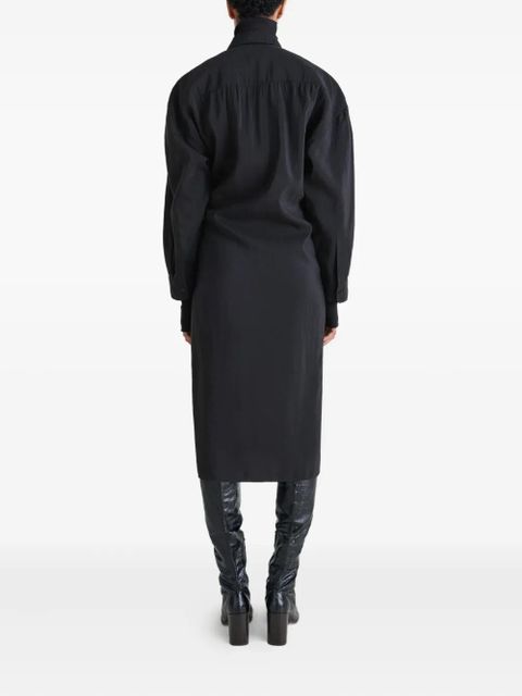 LEMAIRE twisted-detail midi dress - Black - zdjęcie produktu nr 2